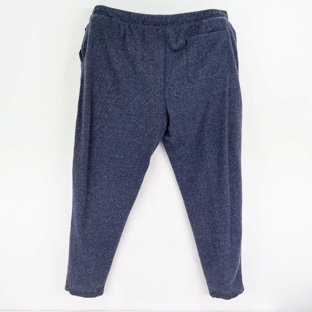 Eddie Bauer Lounge Sweatpants Mens 2XL Blue Heathered Stretch Pockets Drawstring